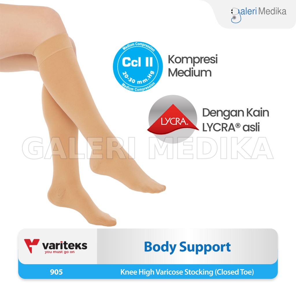Stocking Varises Variteks 905 Kompresi Menengah 20-30mmHg Kelas 2 / Medium Compression CCL 2 - Stoking Varises