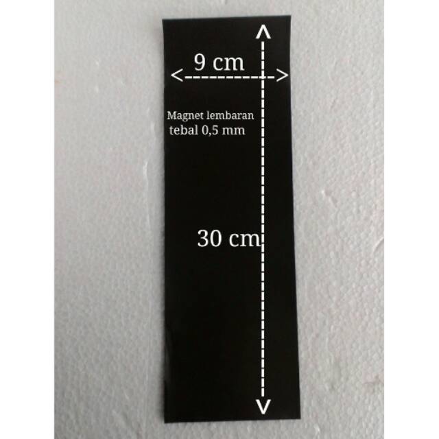 

Magnet lembaran 1 sisi, tebal 0,5mm, u 9x30 cm, 1 pcs