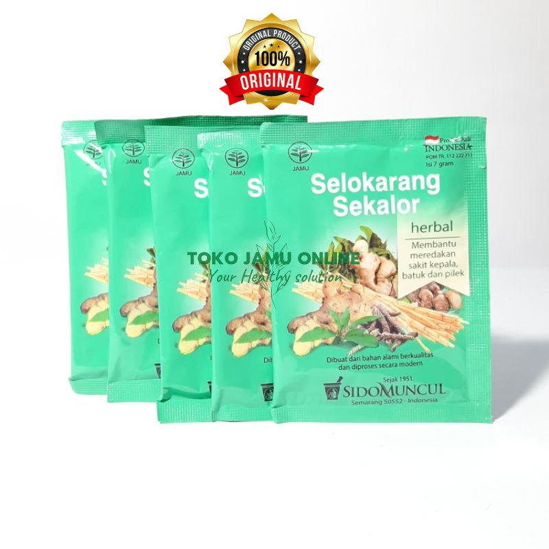 

Jamu Selokarang Sekalor Sidomuncul - Membantu Meredakan Sakit Kepala (Isi 10 Sachet)