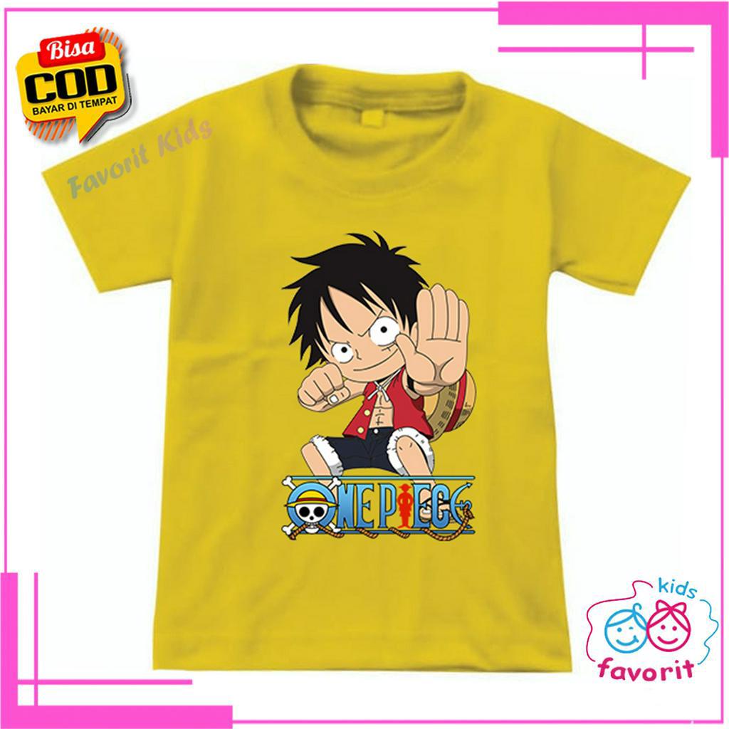 KAOS ANAK LAKI LAKI MOTIF ONEPIECK KAOS ANAK ANAK GAMBAR KARTUN