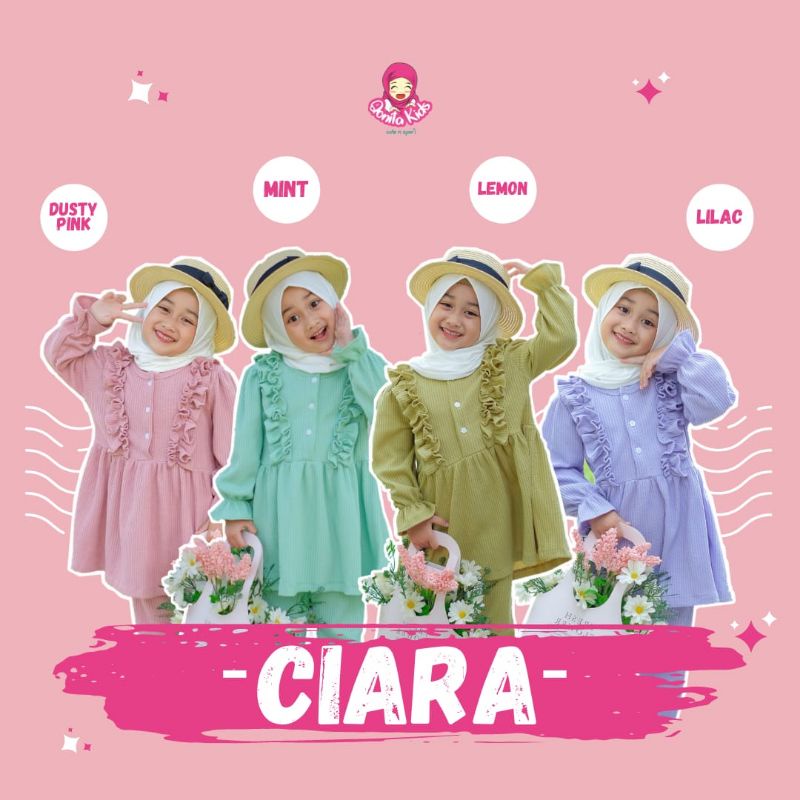 Tunik Set Ciara, Tunik Anak By Qonita Kids