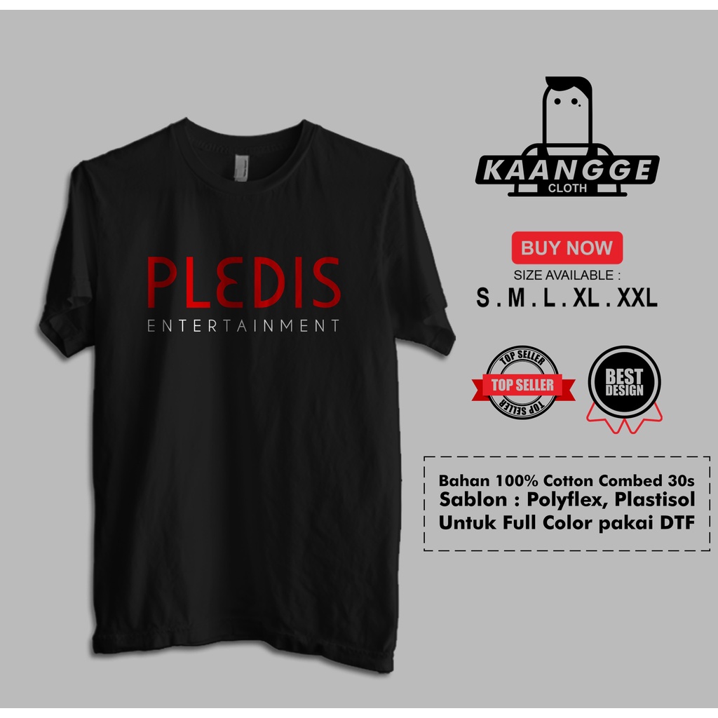 Kaos Pledis Entertainment Logo Baju Perusahaan