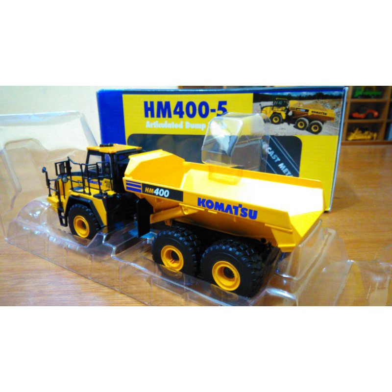 Diecast Miniatur Articulated Komatsu HM400 Dump Truck Alat Berat 1:50 Asli Ori