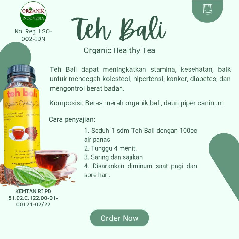 

TEH BALI ORGANIK HERBAL ORGANIC HEALTHY TEA