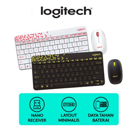 Logitech Mouse Keyboard MK240 Nano Wireless Combo