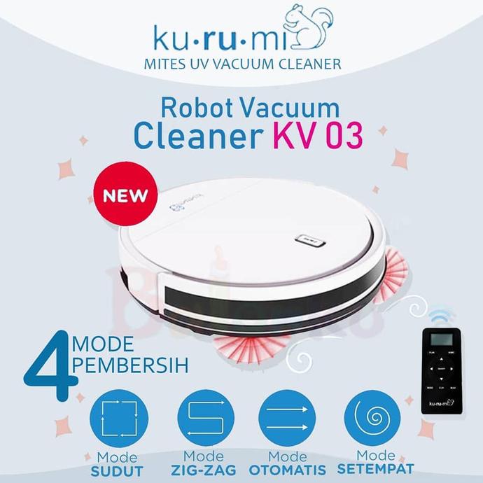 Kurumi KV 03 Robot Vacuum Putih / Vacuum Cleaners ada terus