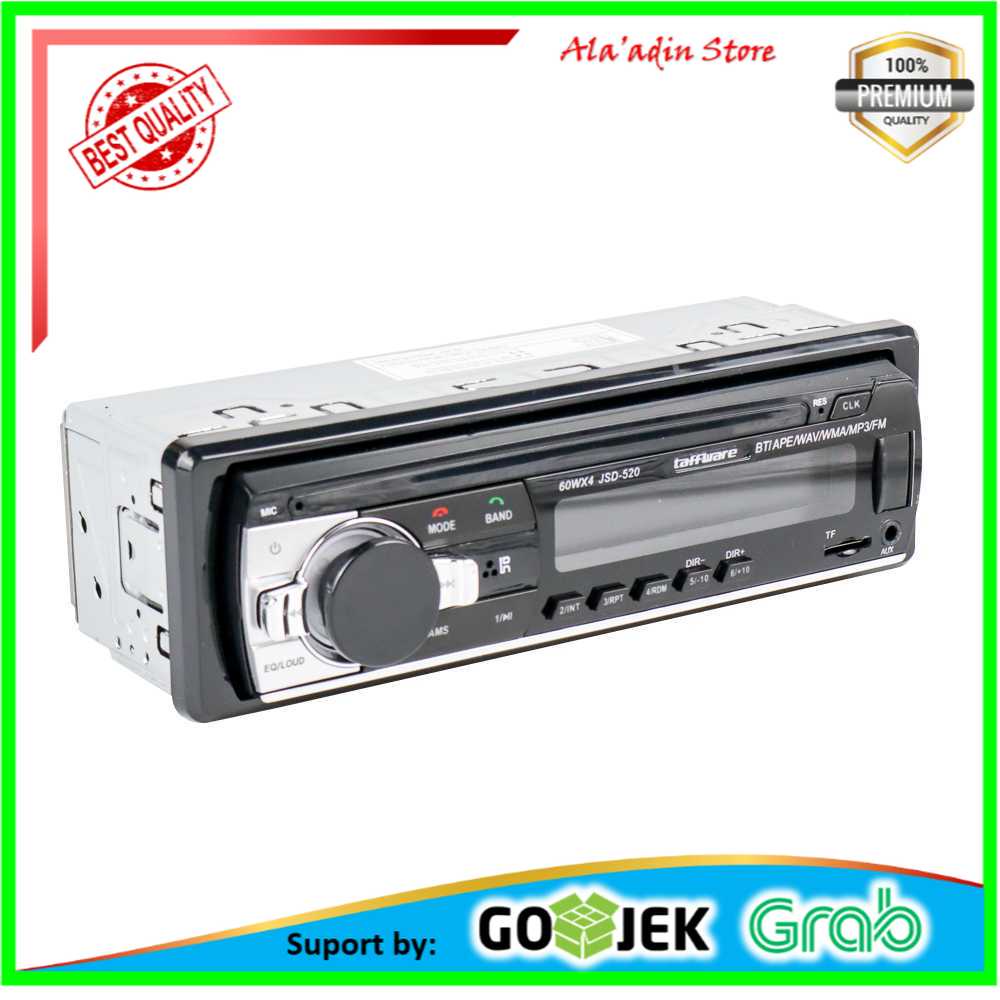 Cuci Gudang Taffware Tape Audio Mobil Multifungsi Bluetooth MP3 FM Radio - JSD-520