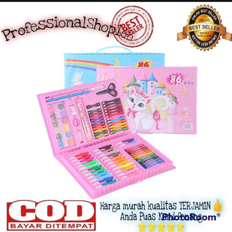 

PS - Set Crayon 86 Art Set Pensil Warna Warni 86 Pcs / Crayon Colouring Set 86 in 1 / Gulali Books Paket Art Set 86in1 Alat menggambar dan Mewarnai Art Set 86 Pcs