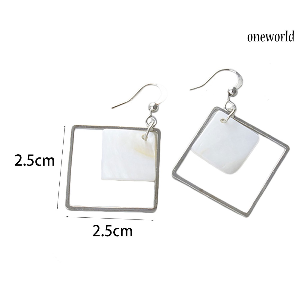 OW@ 1 Pair Ear Dangle Shell Pendant Comfortable Elegant Shell Pendant Fashion Earrings for Clubs