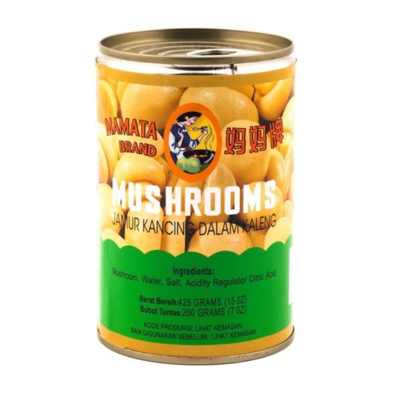 

MAMATA MUSHROOM KALENG 425GR MAMATA JAMUR KANCING