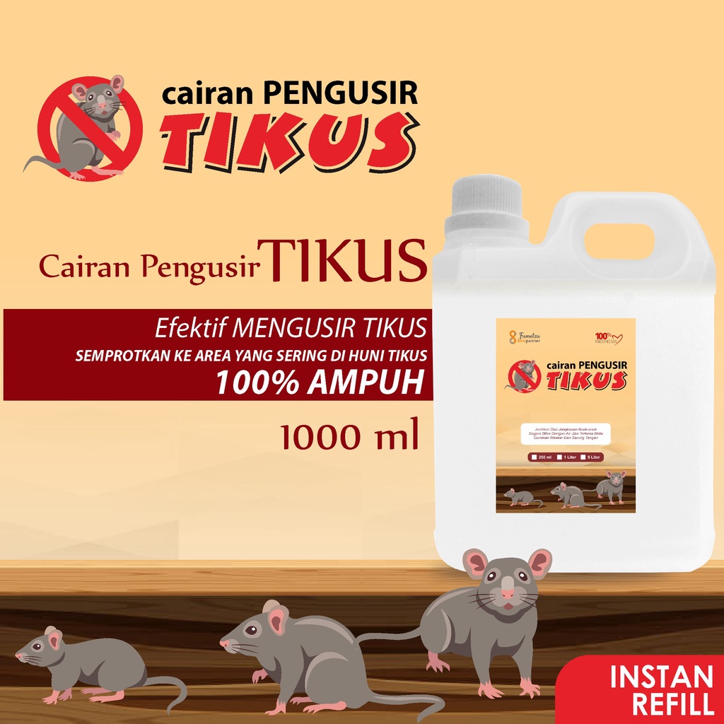 Cairan Ampuh Pengusir Tikus Kemasan 1 Liter jerigen