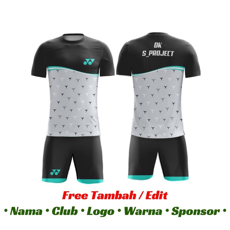 Jersey Baju Kaos Setelan Bulutangkis Badminton Dryfit Premium Custom | YONEX NEW