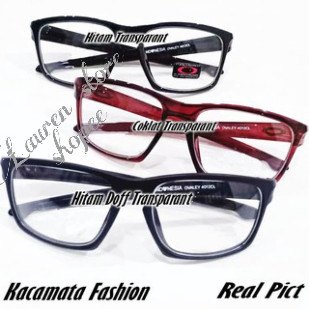 Kacamata Bening Transparan Murah + Lensa Anti Silau / Kacamata Pria Wanita Gaya Modis Simpel Lensa B