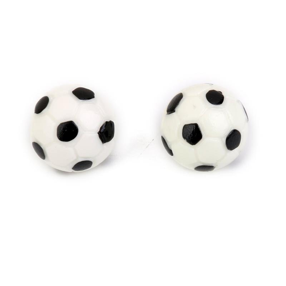 4pcs / Set Mainan Miniatur Bola Sepak Bahan Resin Untuk Dekorasi / Kerajinan Tangan