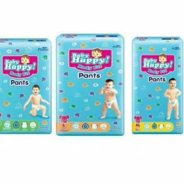 [KODE PRODUK N7FAR8890] BABY HAPPY PANTS Size M34+2, L30+2, XL26+2, XXL 24+2 (MAX 1CTN/ 4 Ball)