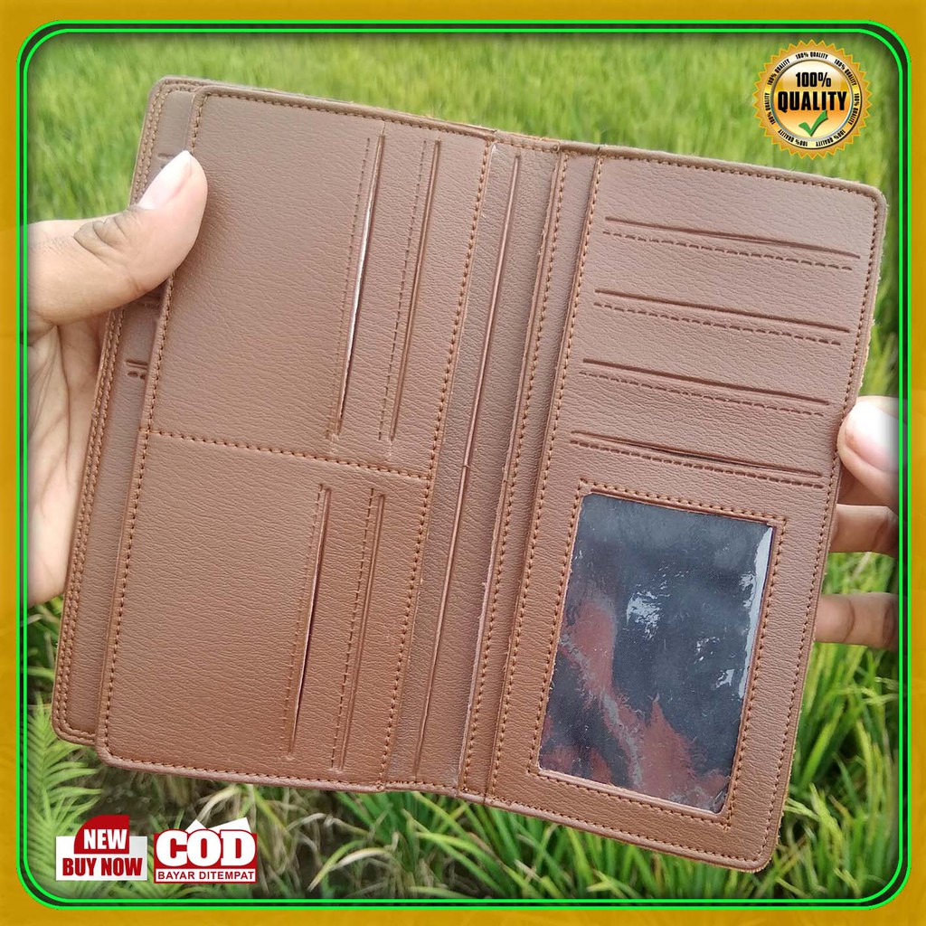 DOMPET LIPAT PRIA PANJANG FASHION LAKI LAKI Bahan sintetik PVC Premium