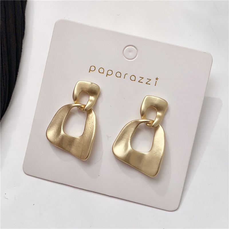 Anting Tusuk silver S925 Warna gold matte Untuk Wanita