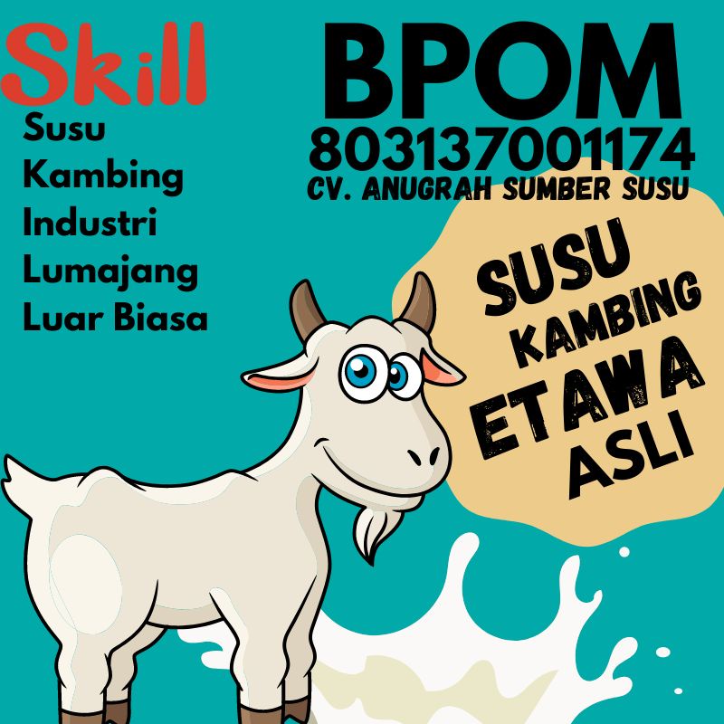 Susu Kambing Etawa Bubuk Full Cream 1 Box Isi 10 Kemasan 25Gr