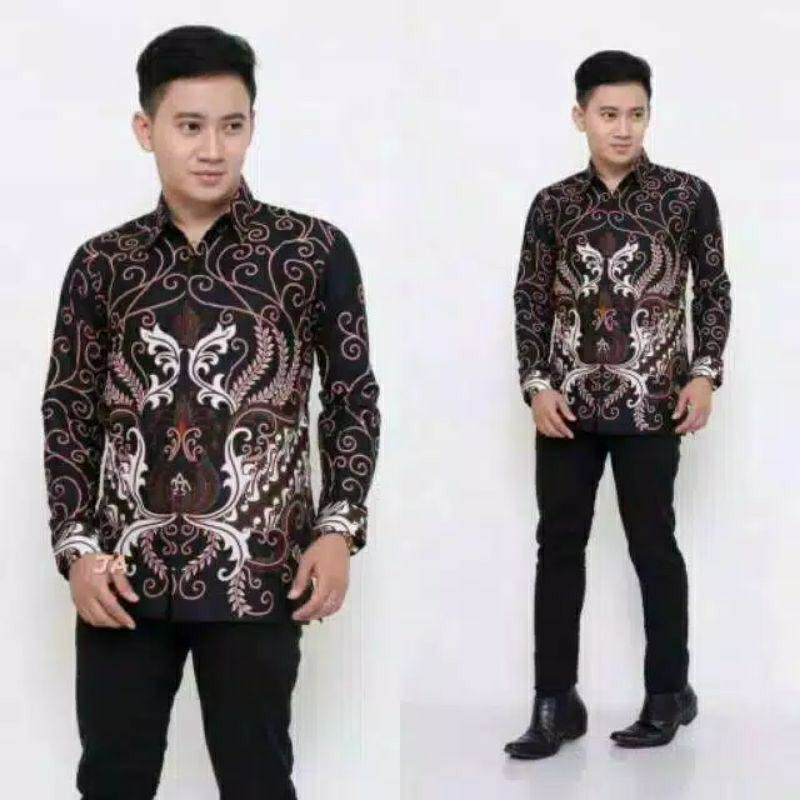Bswart Batik Hrb026 Kenongo Hem Pendek Padi Pekalongan M L Xl Xxl Batik Pria Murah Terlaris