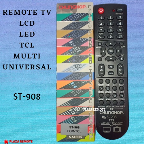 Remot / REMOTE TV LCD/LED TCL MULTI/UNIVERSAL 908 / ecer dan grosir