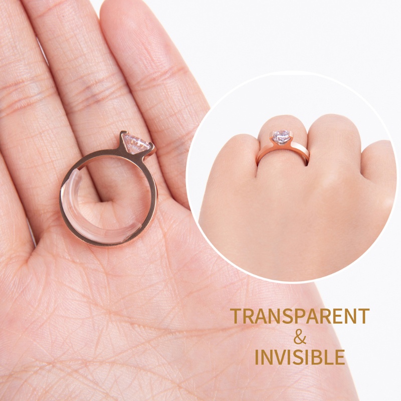 SIY  8Pcs Invisible Ring Size Adjuster for Loose Rings Ring Adjuster Fit Any Rings