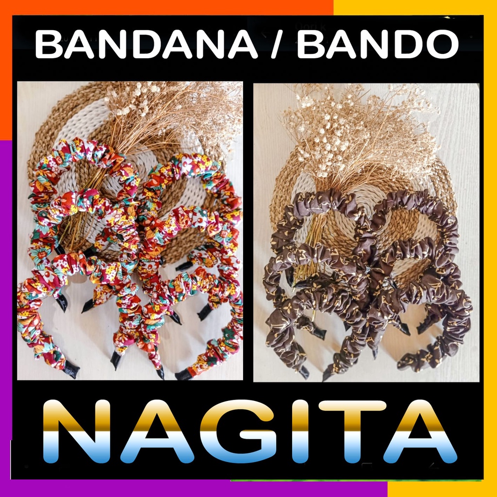 BANDO NAGITA SLAVINA BANDO VIRAL BANDO RUFFLE KOREA HEADBAND SCRUNCHIE KOREA bando murAh