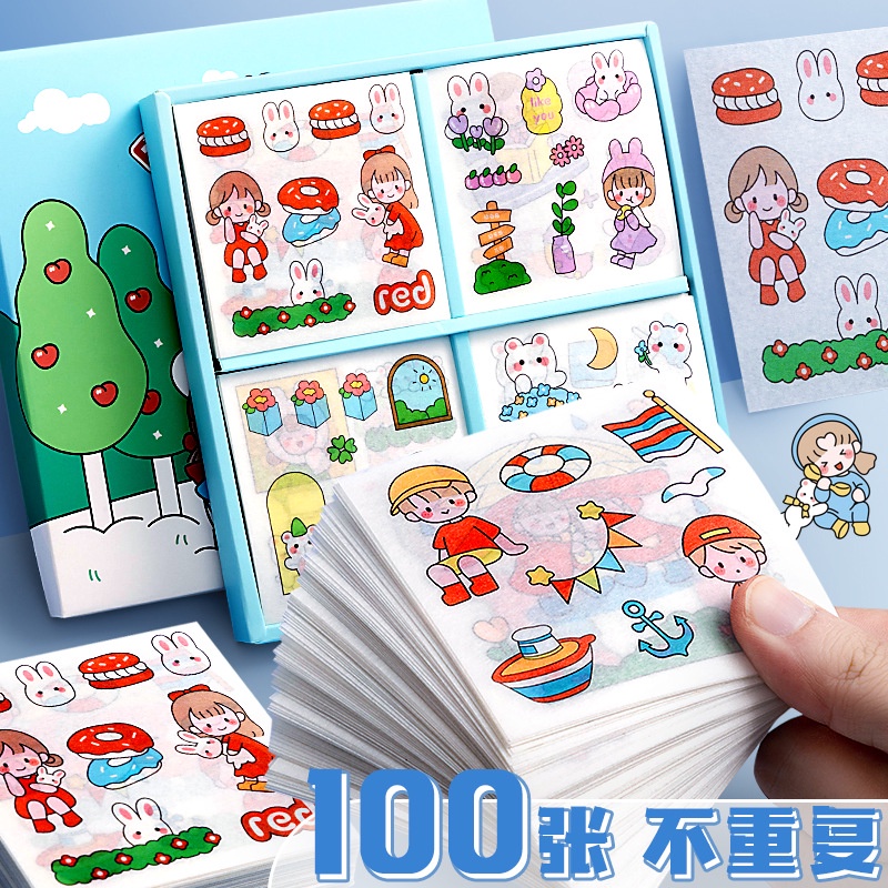 Stiker Aesthetic Lucu Unik Transparant/ Stiker HP/Stiker Botol