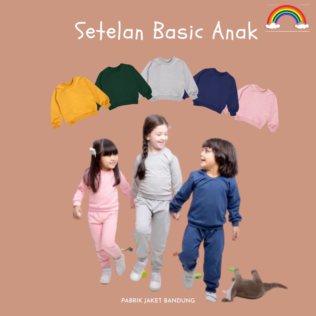 Setelan Basic+Celana JogerAnak II Celana Joger Anak + sweater Basic