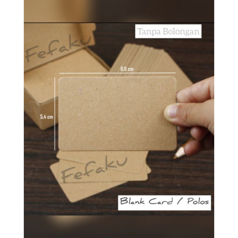 

HANGTAG | PRICE TAG | BLANK CARD | LABEL POLOS | KARTU UCAPAN Thank You COKLAT KRAFT TEBAL