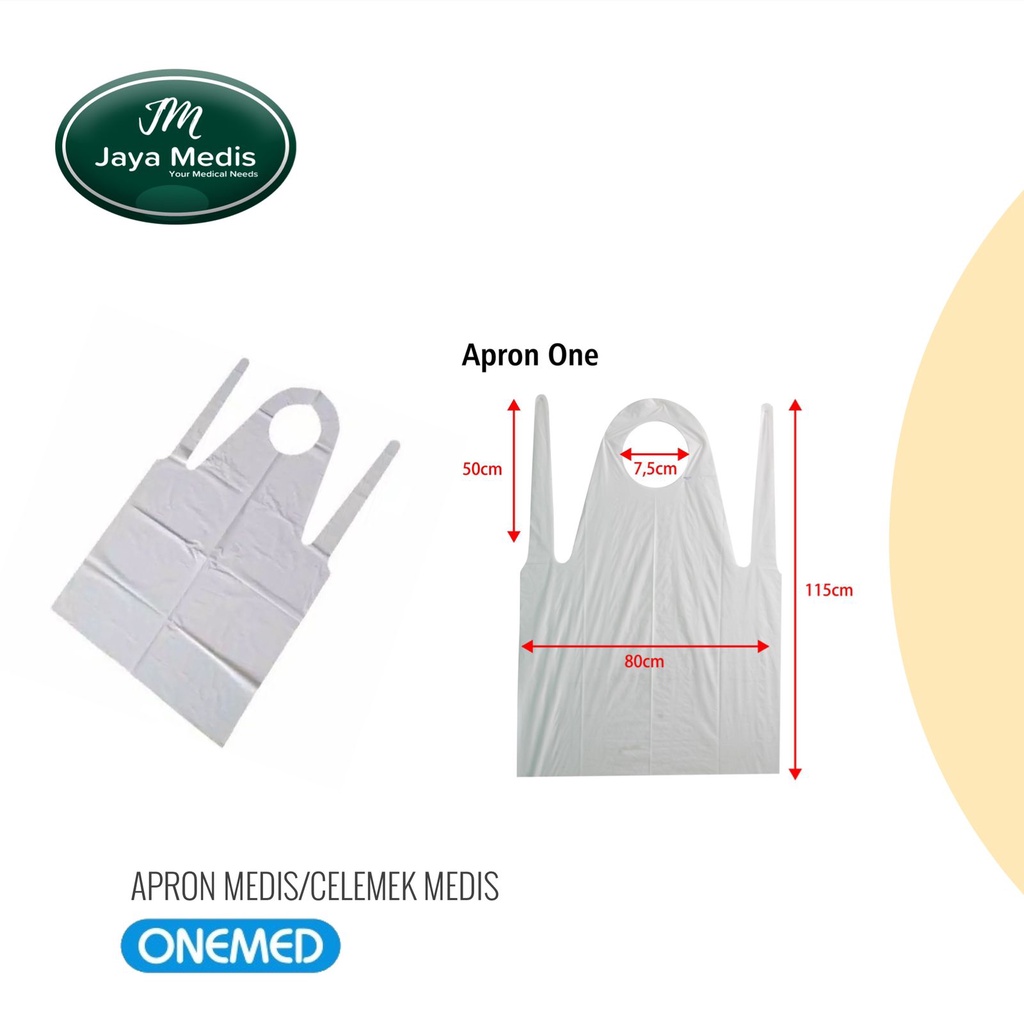 Apron One - Celemek Medis - Onemed - 1 Pack 10 Pcs