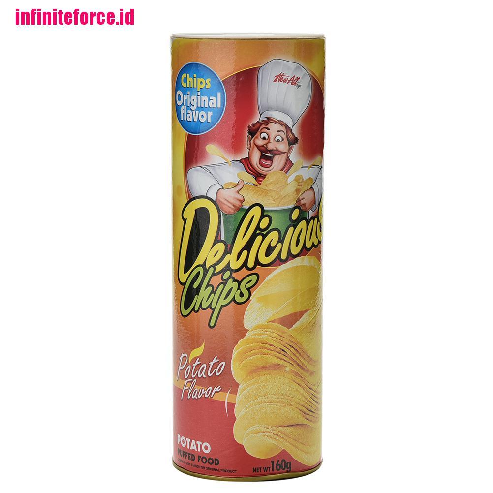 1pc Kaleng Keripik Kentang Isi Ular Melompat Untuk Lelucon