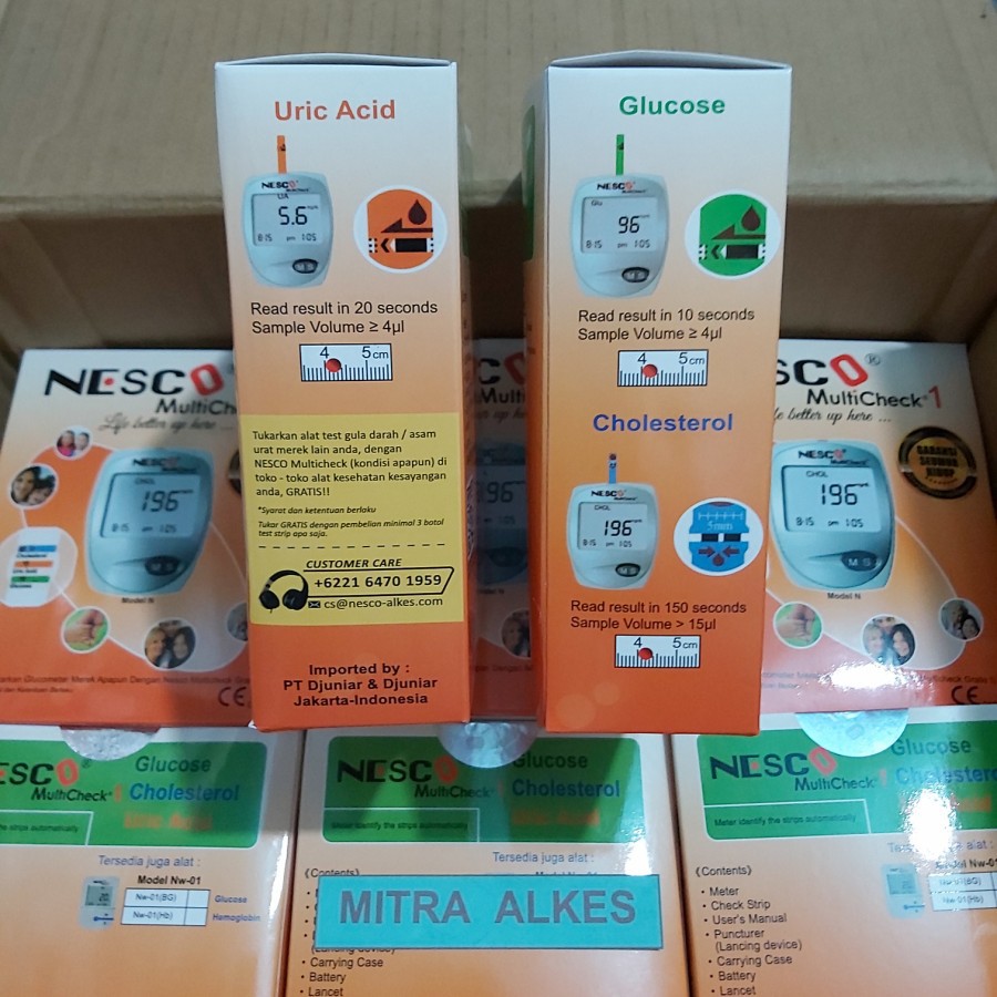 NESCO MultiCheck 3in1 Glucose - Cholestrol - Uric acid d. ALAT GCU NESCO Multi Check 3 in 1.