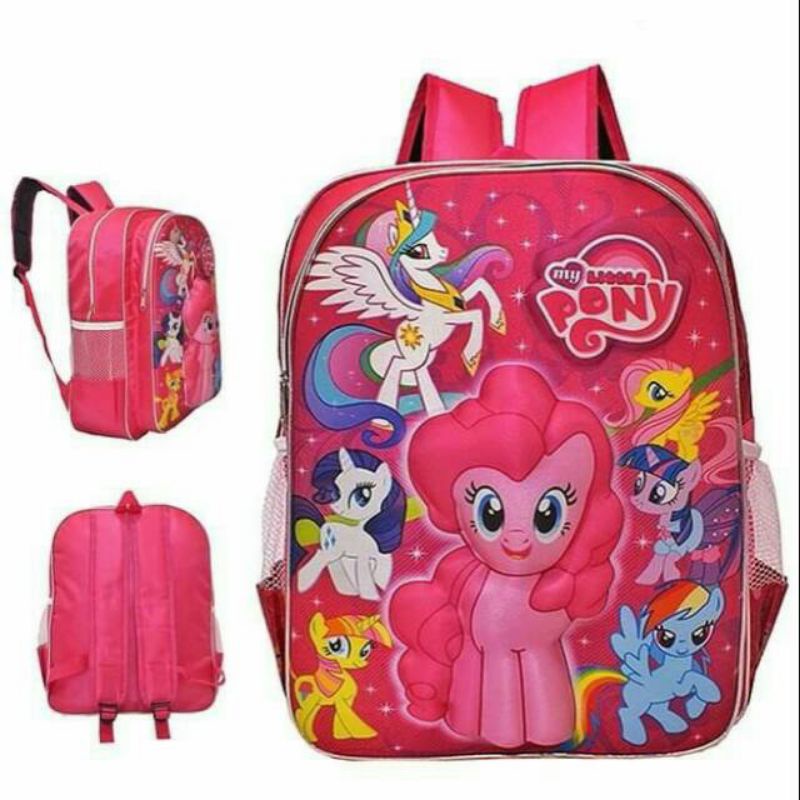 Tas ransel anak perempuan karakter pony emboss tas TK SD - tas anak