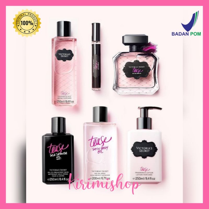 100% Ori Victoria's Secret Tease Body Mist, Parfume, Lotion, Bath Salt, Shower Gel