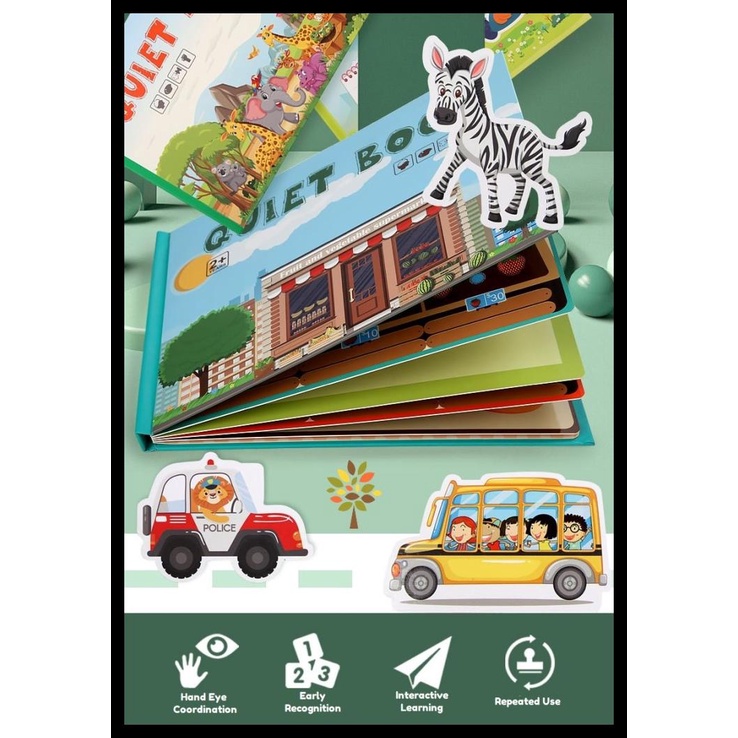 

DISKON TERBATAS! QUIET BOOK / BUSY BOOK / BUKU AKTIVITAS ANAK / VELCRO ACTIVITY BOOK PROMO