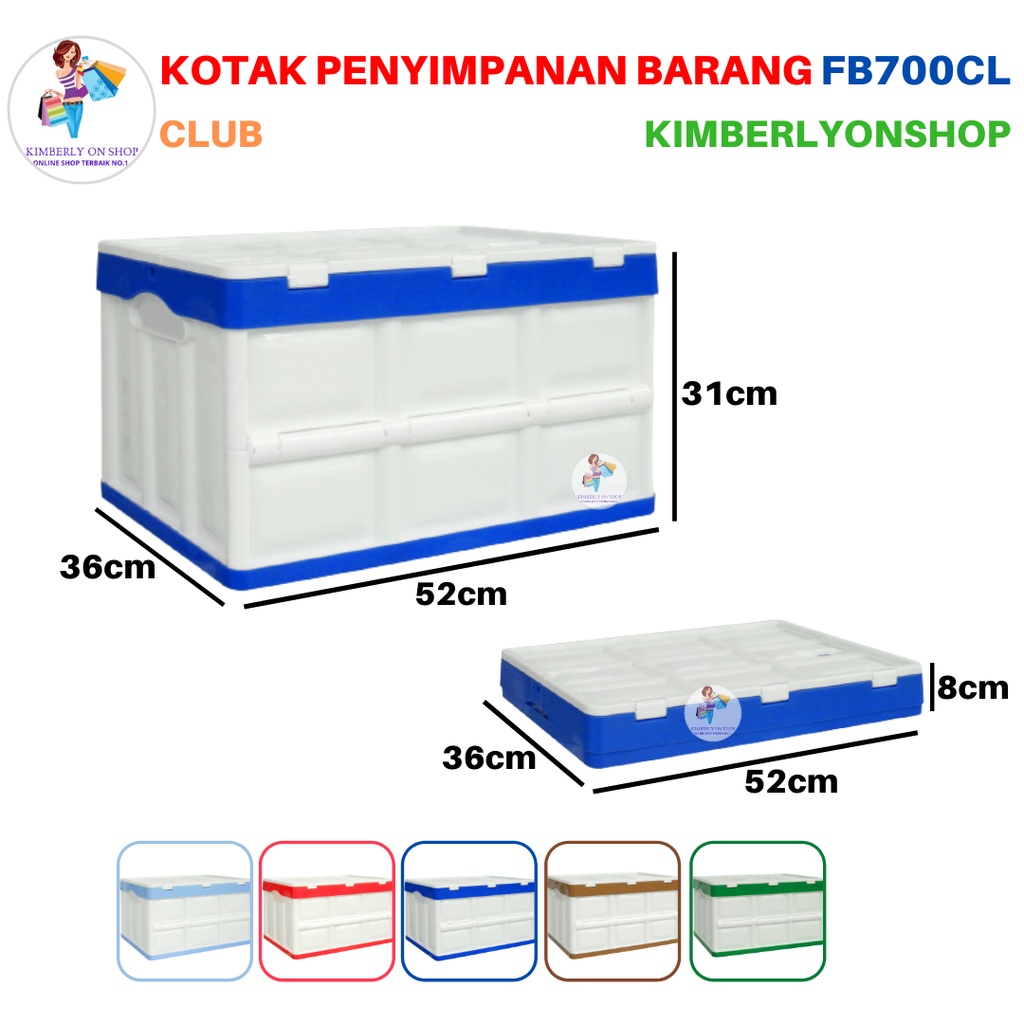 Folding Container Storage Box Tempat Penyimpanan Serbaguna FB700 Club