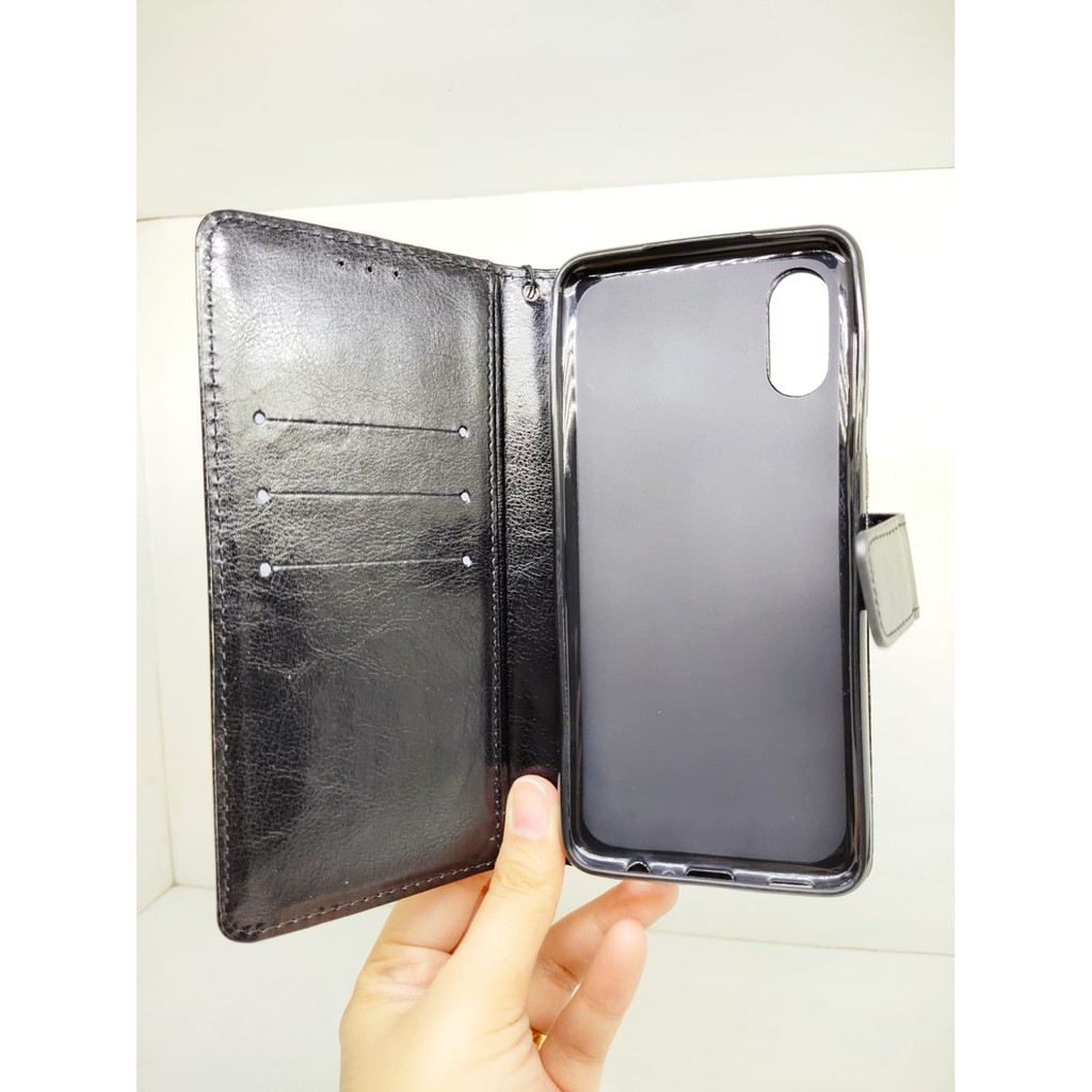 Flip Wallet Samsung A02 M02 6.2 inchi FlipCover Leather Sarung HP Kulit with Slot Card