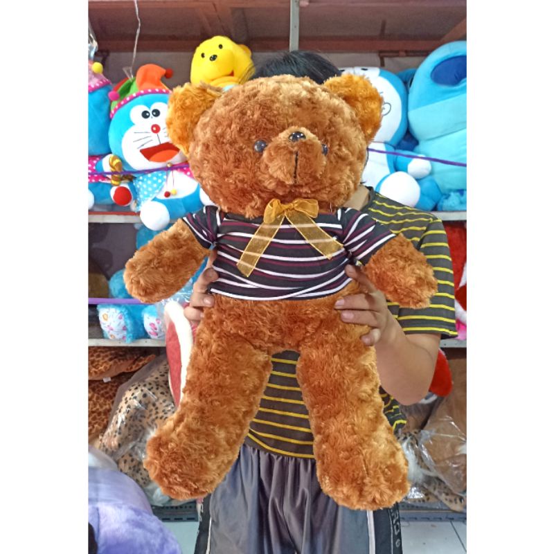 boneka teddy bear baju IMPORT 45 CM Bahan Bulu Lembut