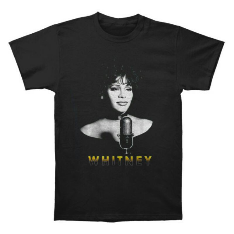 T-SHIRT WHITNEY houston bw -GILDAN -BAND KAOS MUSIK VINTAGE TEE