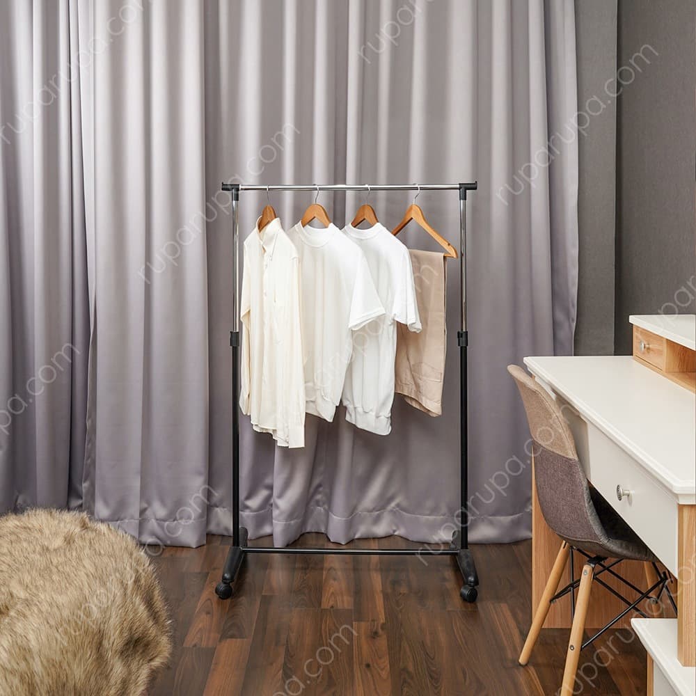 RAK JEMURAN BAJU GANTUNG / Krisbow Gantungan Pakaian Dengan Roda / STAND HANGER / HANGER TROLLEY CLOTHES / Rak Serbaguna Gantung Baju / Stand Hanger Display / Rak gawang / jemuran portable