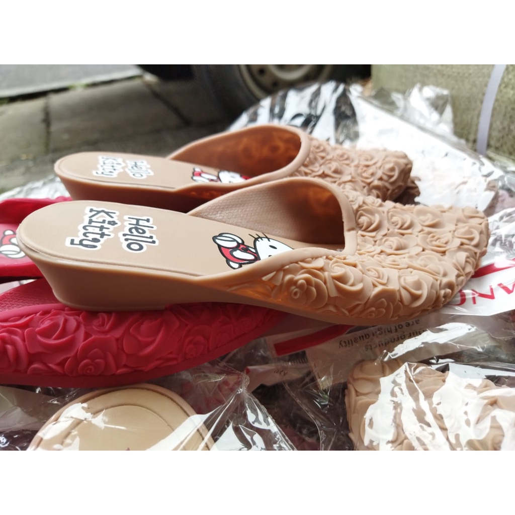 SANDAL JELLY ANAK CEWEK MOTIF BUNGA ROSE  BALANCE 602-50 30/35/sandal slop anak/sandal bustong anak