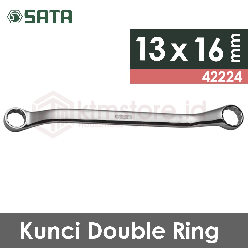 42224 Double Box End Wrench 13 mm X 16 mm SATA TOOLS KUNCI RING