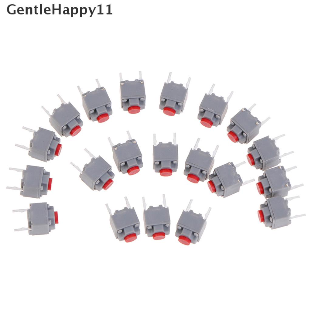 Gentlehappy 20pcs Tombol Mute 6x6 X 7.3 Untuk Mouse Wireless Kabel