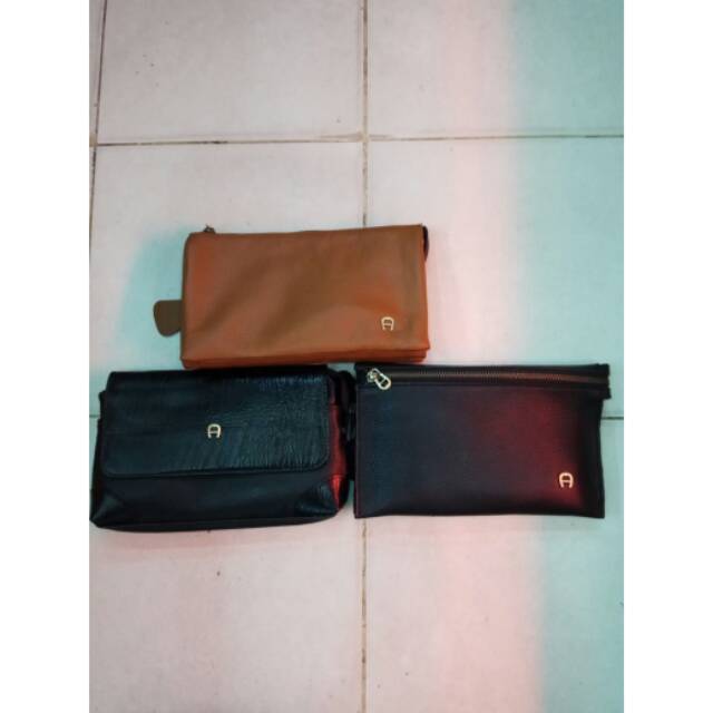 Dompet clutch Aigner pria