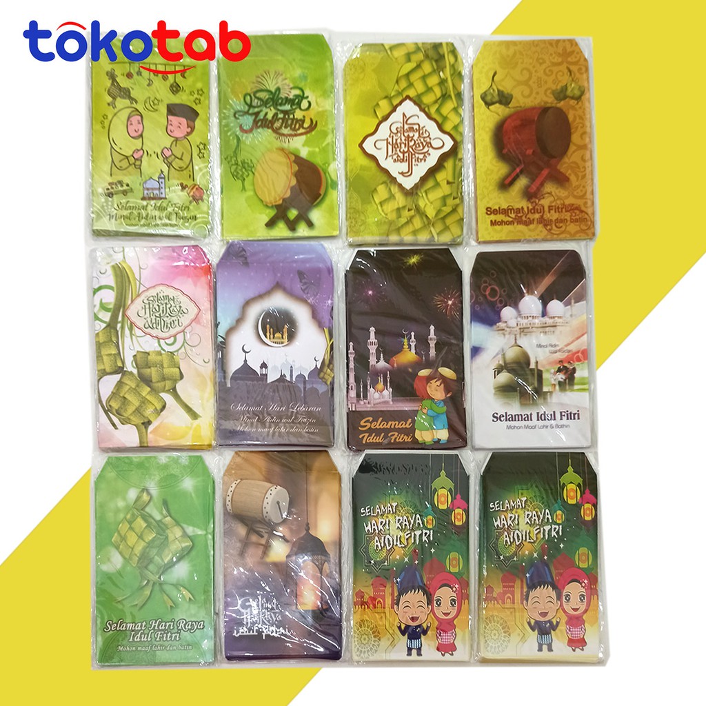 

Tokotab - Amplop Lebaran Fancy Ukuran Sedang Angpau Idul Fitri Besar 1 Pack isi 10 Lembar