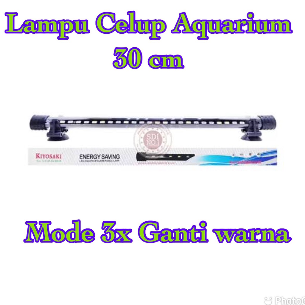 LAMPU LED CELUP AQUARIUM 30 CM MODE 3X GANTI WARNA / LAMPU CELUP AQUARIUM 3 IN 1