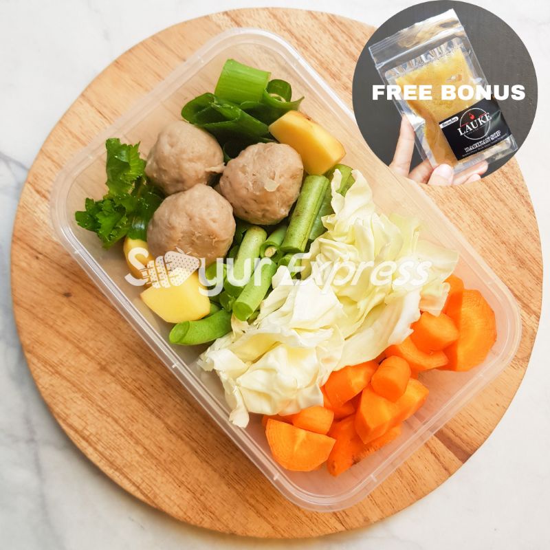 

RB KIRIM INSTAN Paket Foodprep Sayur Sop 3-4 Porsi Bonus Racik Homemade Sop NON MSG