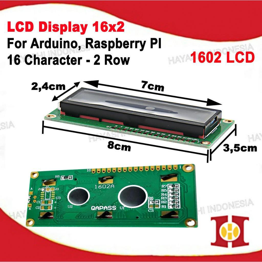 LCD 1602 Display 16x2 Backlight Hijau atau Biru Untuk Arduino