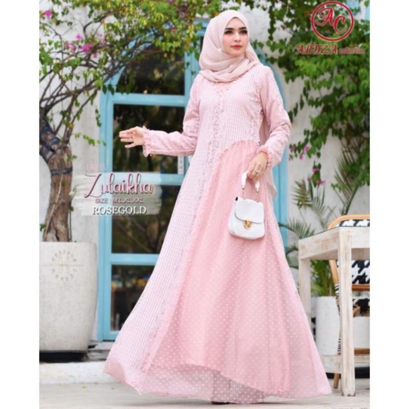 Gamis modern zulaikha//gamis pesta//gamis lebaran//gamis musllim