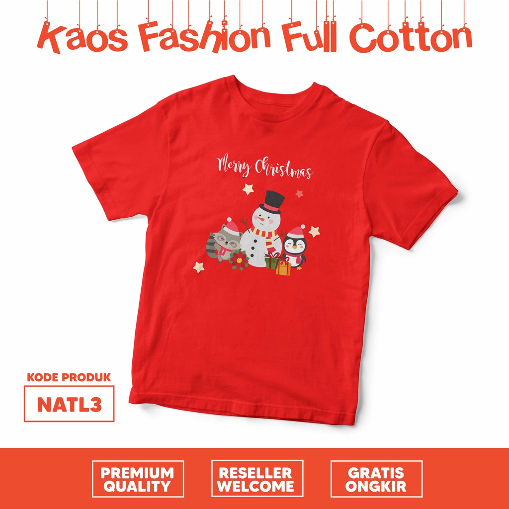 [KAOS ANAK / DEWASA] keluarga family natal merry christmas baju couple keluarga cotton combed kualitas terbaik murah harga set baju keluarga (NATL3)